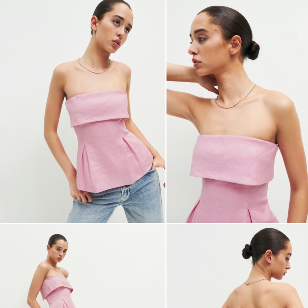 Reformation Daria Linen Top